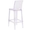 Emma and Oliver Ghost Barstool in Transparent Crystal with Square Back